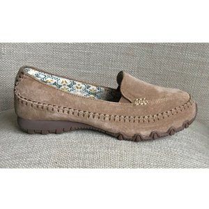 Skechers Suede Leather Loafers Shoes Size 6.5